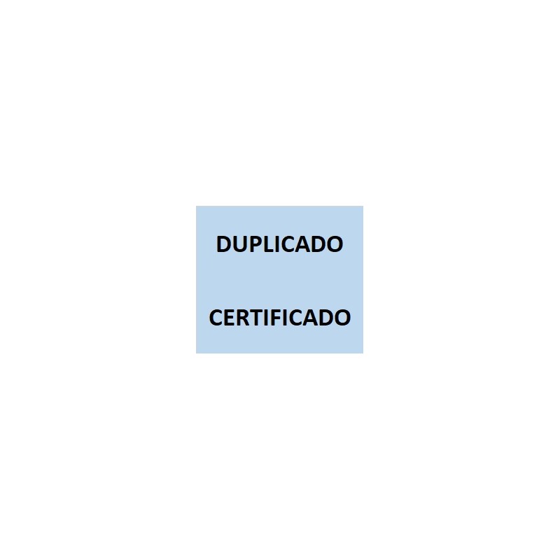 DUPLICADO CERTIFICADO