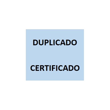 DUPLICADO CERTIFICADO
